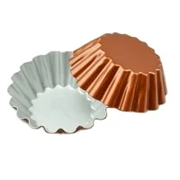 Wholesale Cup Cake Pastry Dessert Carton Steel 2.5 Inch Non-stick Flower Shaped Baking Egg Tart Pan