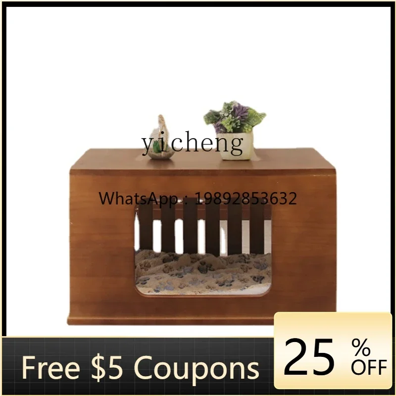 

LYY Solid Wood Cat Cage Cat House Home Indoor Waterproof Moisture-Proof Cat Room