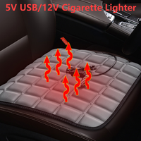 12V/5V Car Seat Heated Cover Electric Heating Pads Front Seat Cushion Adjustable Temperature Universal Winter Auto Seat Warmer