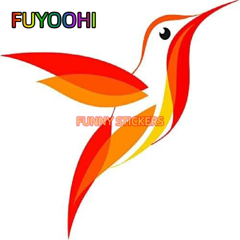 FUYOOHI Beautiful Abstract Colorful Hummingbird Art Truck Car Bumper Sticker Vinyl Decal