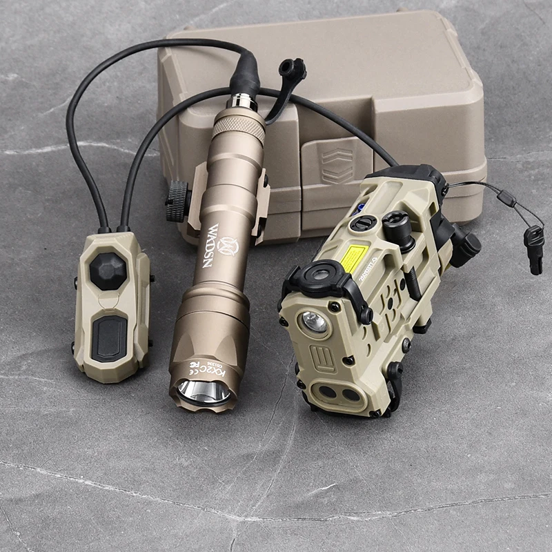 OGL Laser Sight Tactical Red Green Blue IR Laser M300 M600 WADSN Flashlight AXON Dual Switch Combo Set Airsoft Hunting Lamp Set