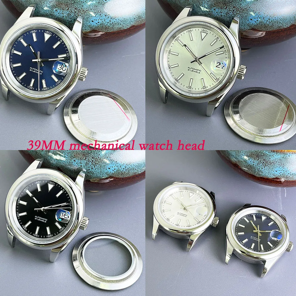 polished-mechanical-watch-100m-waterproof-39mm-white-black-blue-case-dial-sapphire-glass-nh35a-waterproof-watch