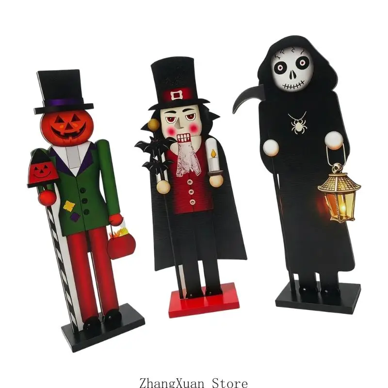 Halloween-Thanksgiving-Holzfiguren-Akzent, 25 großes Regalstück für den Innenbereich für Herbsteingang und Flurtisch, 3 x – Detail 10