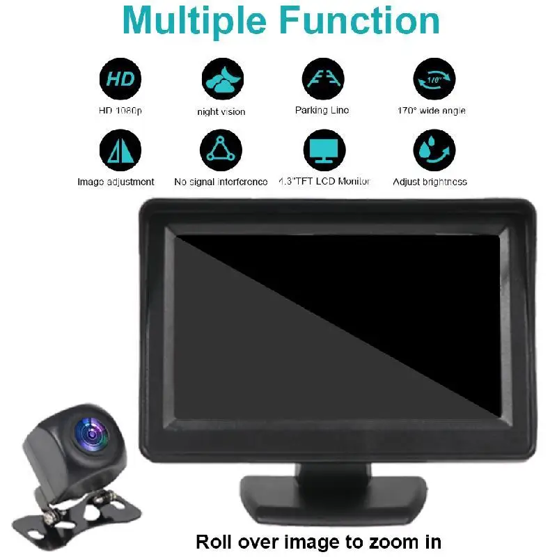 Backup Camera With Surveillance Backup Camera System For Car Truck Reverse Camera Plug And Play Waterproof Rear View