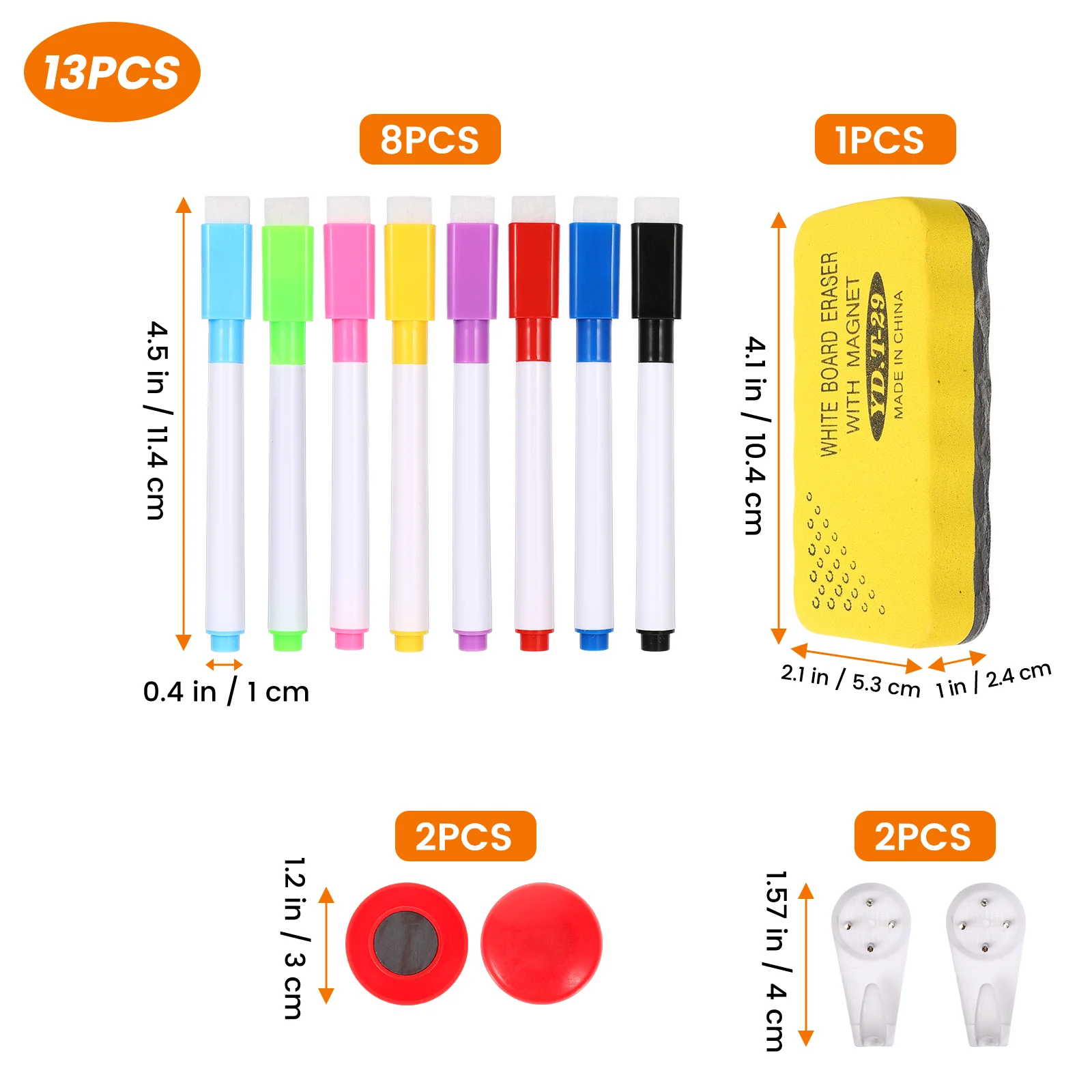 1 zestaw długopisów do tablicy Gumka Magnetyczne akcesoria do tablic Dostawa tablic magnetycznych Zestawy do tablic magnetycznych