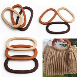 2PCS Oval Plate Handbag Straw Bag Handle DIY Tool Accessories Crossbody Bag Retro Bag Decorative Handle Carrying Ring