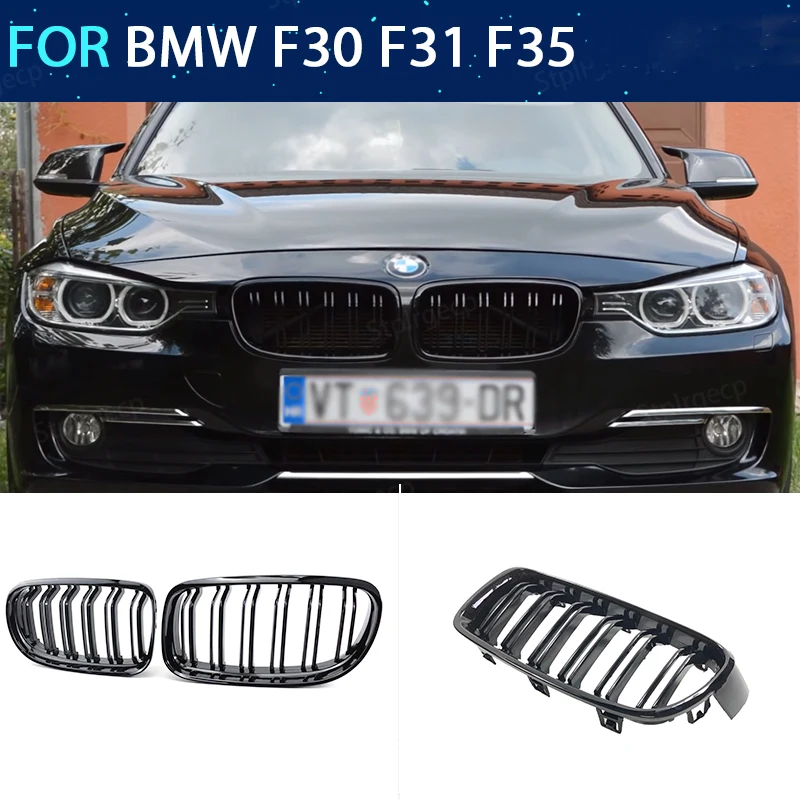 

Front Grill Grilles Kidney Grill Replacement for BMW 3 series F30 F31 F35 2011-2019 Double Slat M4 Sport Style Bright Black