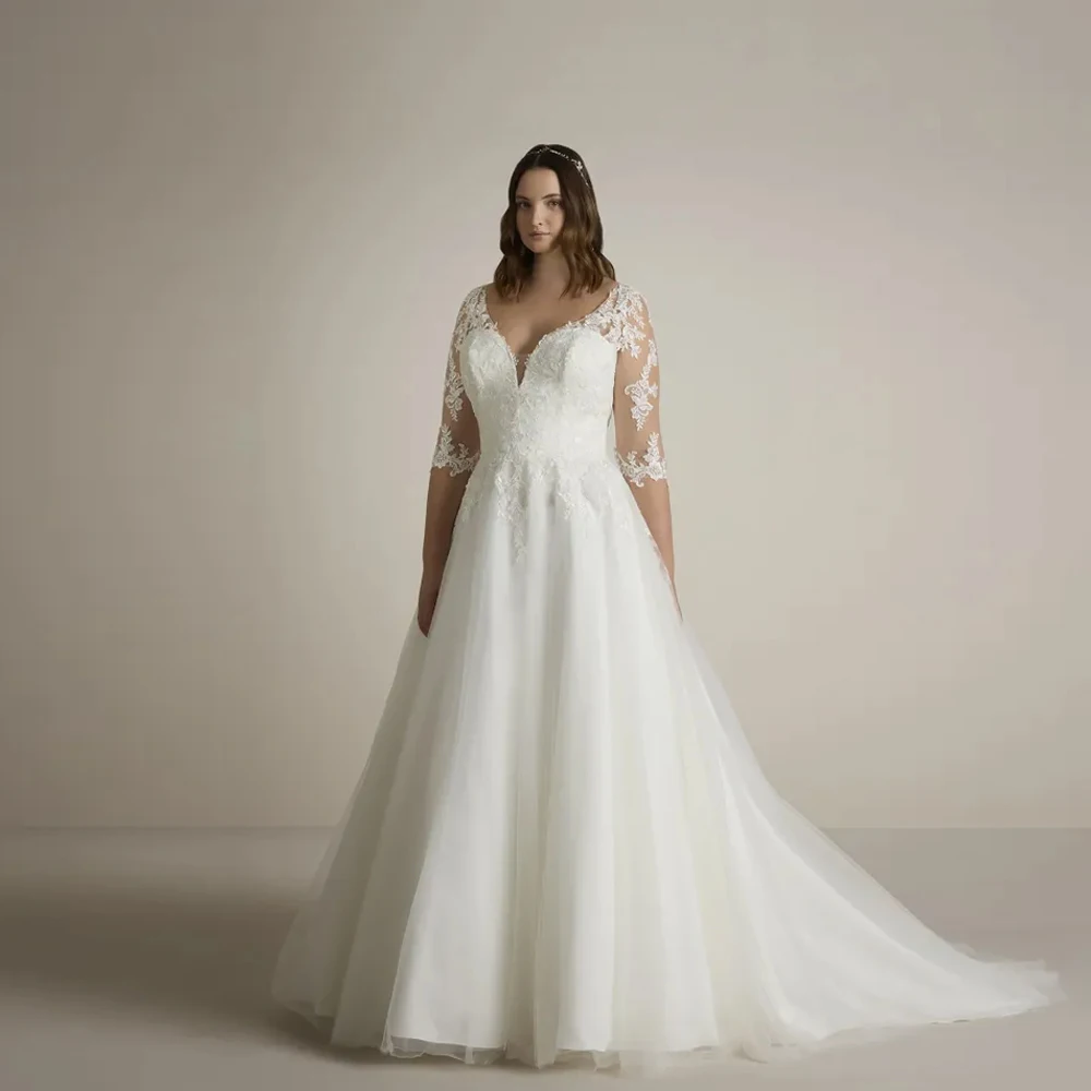 

Charming A Line Wedding Dresses with Lace Ivory Strapless Bridal Gowns for Women 2025 Summer Half Sleeve Vestido De Novia New