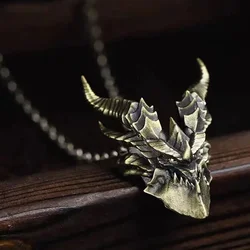 New Fashion Simple Retro Trend Death Wing Monster Necklace Pendant Men and Women Hip Hop Punk Rock Cool Gift Pendant Accessories