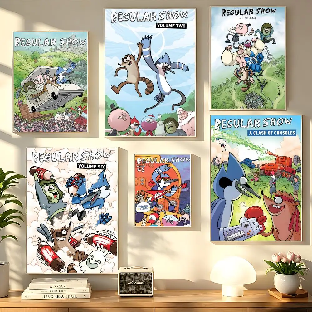 R-Regular Cartoon Show Painting Calligraphy Wall Art HD Canvas Oil Painting Posters Prints Home Bedroom Living Room Decor Gift