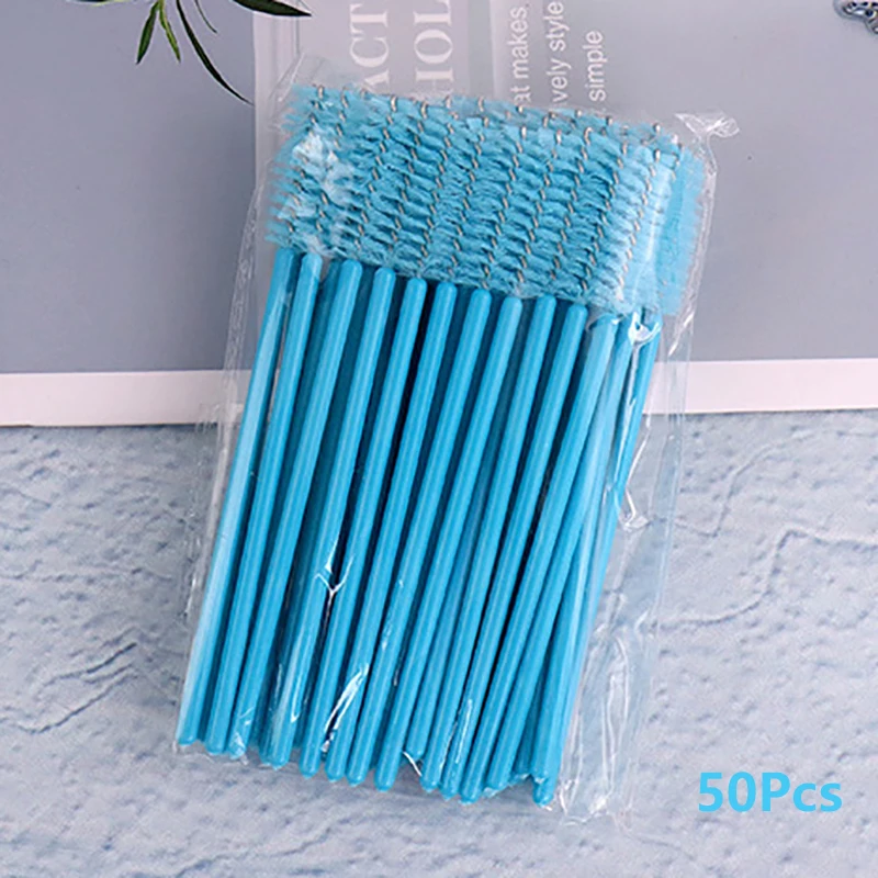 50 Stück Wimpern bürsten Make-up Pinsel Einweg Mascara Zauberstäbe Applikator Spooler Wimpern Kosmetik Pinsel Wimpern verlängerung Werkzeug