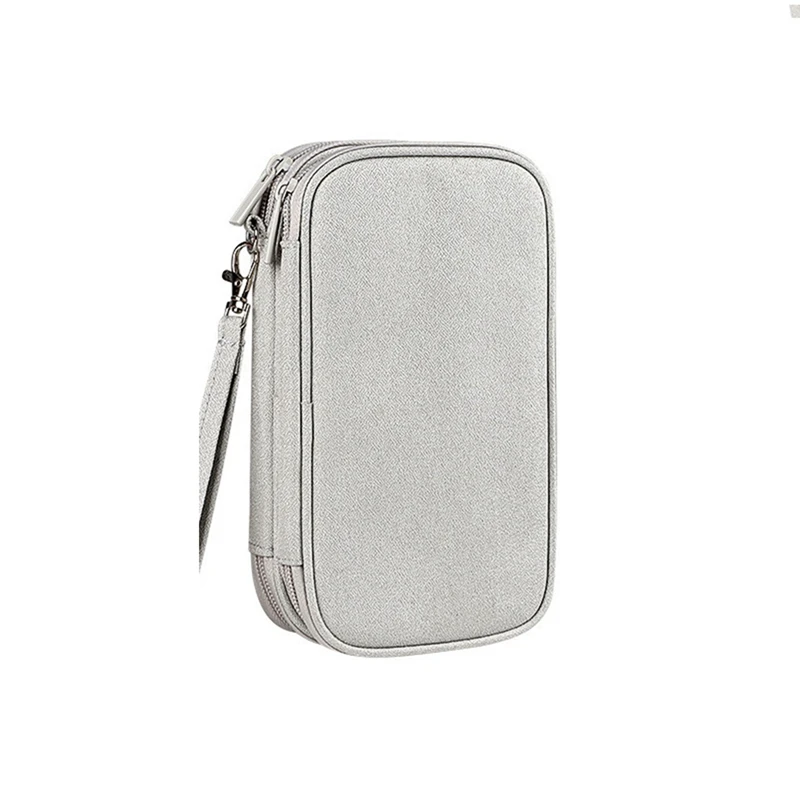 FULL-Portable Cable Storage Waterproof Case USB Data Line Charger Plug Organizador For Travel Electronic Organizer