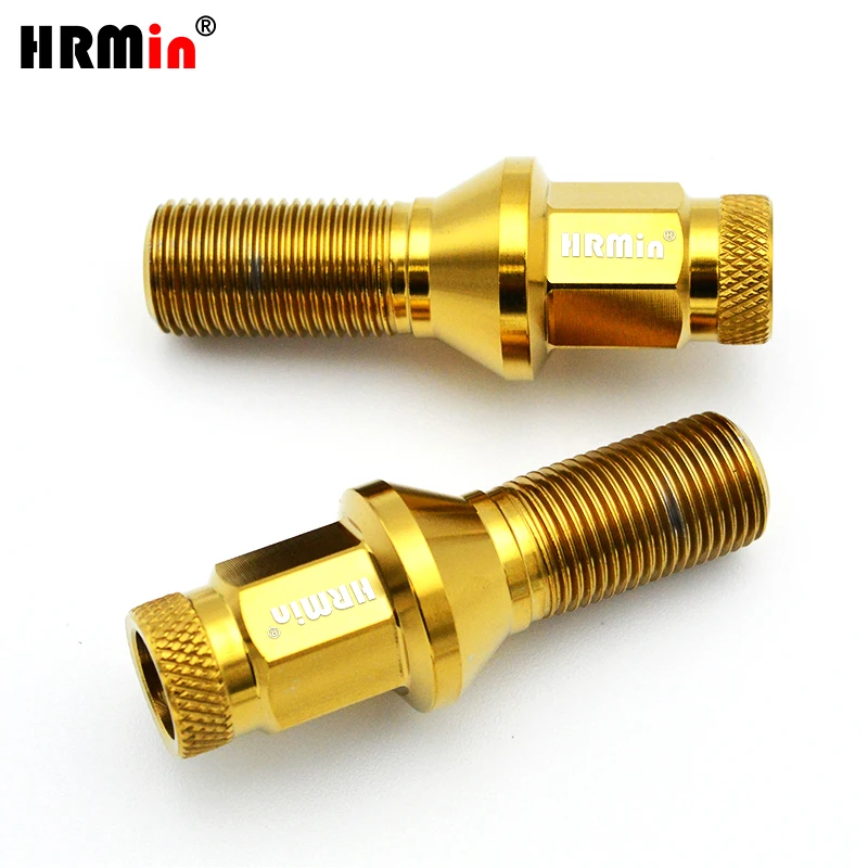 HRmin Heptagon Cone Seat Gr.5 Titanium Alloy Automobile Vehicle Car Wheel Bolt for BMW LUTOS FIAT MINI SMART Cars M12x1.5x28mm