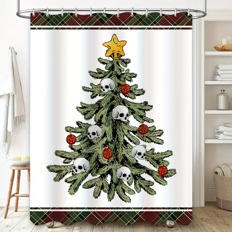 haunted tree shower curtain halloween decor for bathroom home accessories waterproof polyester cloth custom printed art print pa