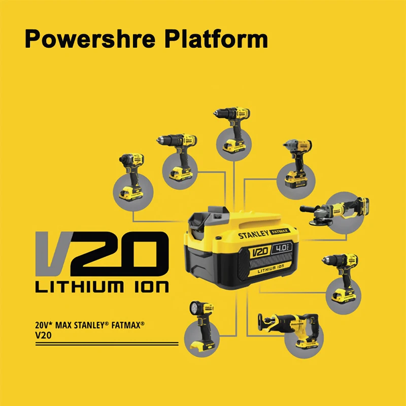 Stanley 20v Batrery Pack 2Ah 4Ah 6Ah for SCV001 SCG400 SBW910 SBG700 Universal FATMAX Series Also Suit Newest Craftsman Platform