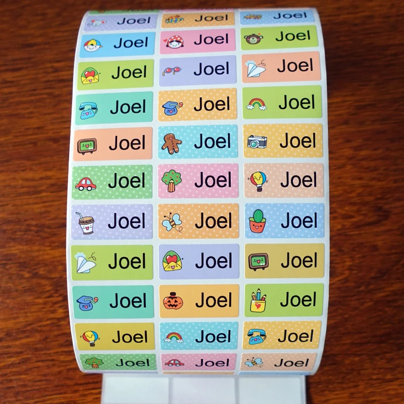 Personalized Labels for School Stationery Book Pen Cute Customize Name Stickers Waterproof Office Tag Cartoon Stickers for Kids