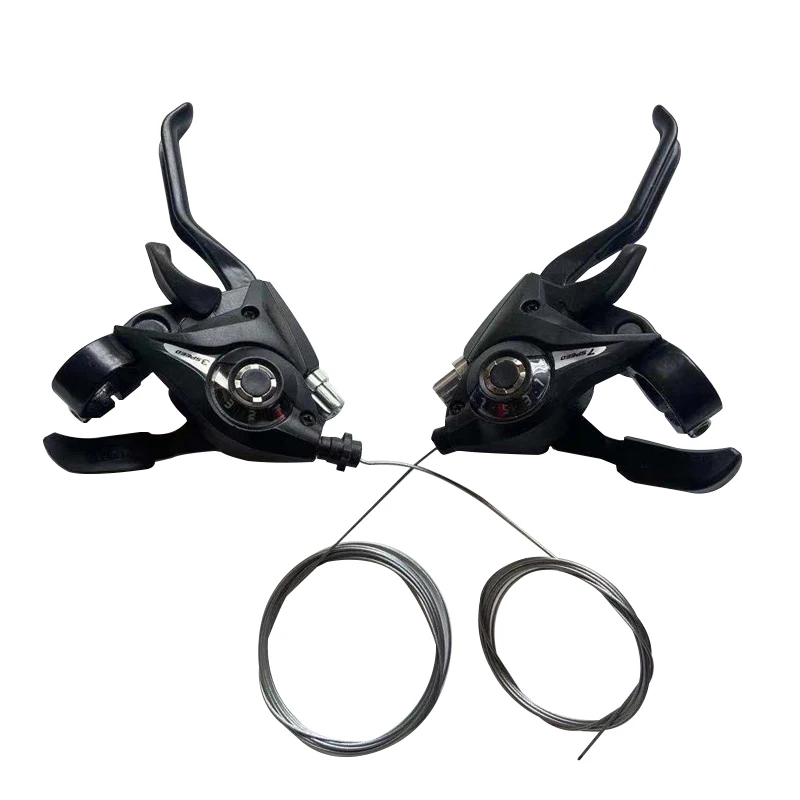 1 Paar ST-EF51 Schalthebel/Bremshebel 3 x 7/8 Geschwindigkeit oder Set schwarze V-Bremse für Shimano Mountainbike Schalthebel Fahrradlenker – Detail 7