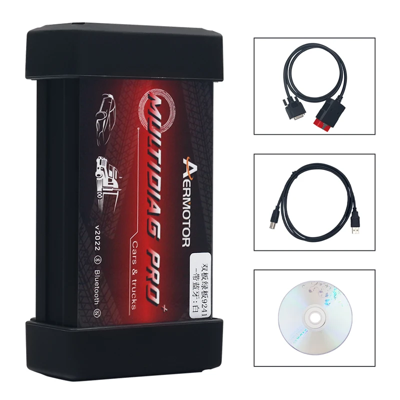 Herramienta de diagnóstico de camiones y coches, accesorio Multidiag Pro + TCS Pro Bluetooth OBD2 escáner 150e V3.0 V9.0 doble PCB Real 9241A, 2022
