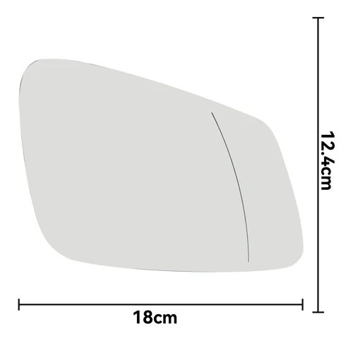 Imagen 2 del producto Espejo retrovisor lateral izquierdo y derecho, cristal calefactado, azul y blanco, convexo, para BMW F01, F02, F04, F07, F10, F11, I3, F20, F30, F46, 2010 - 2016