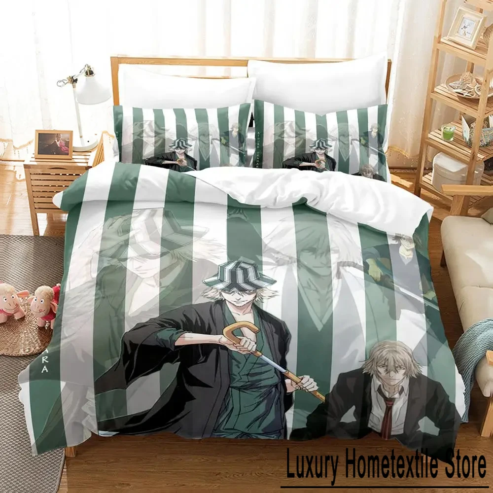 Kisuke Bleach Urahara 3D Anime Duvet Cover Set for Boys Bedroom Single Twin Full Queen King Size  Duvet Cover Bed Set Quilt