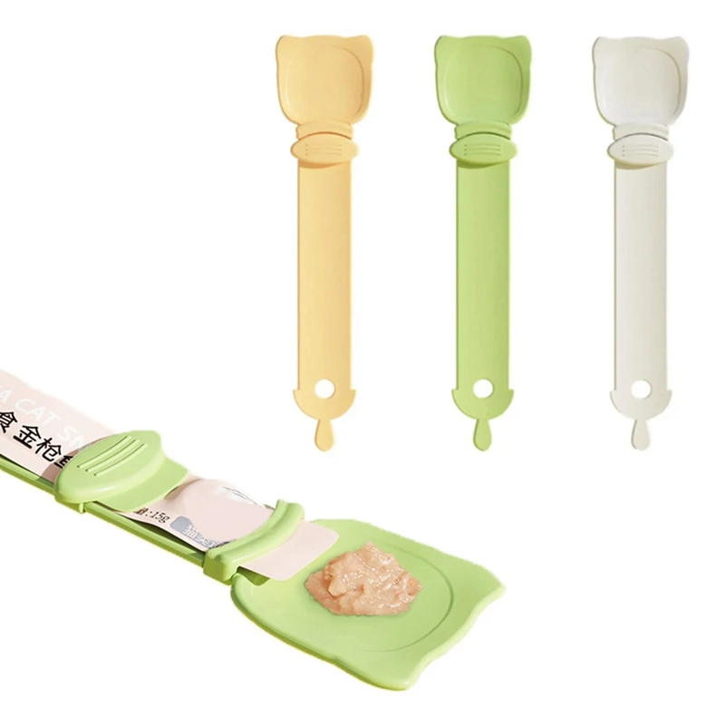 Pet Feeder Spoon Cat Snack Liquid Food Squeeze Tools Multifunctional Cat Feeding Spoon