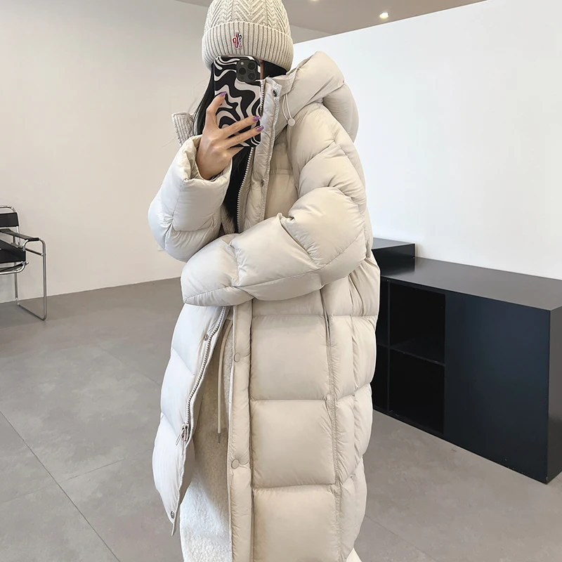 

White Duck Down Women Hooded Warm Women Down Jacket 2025 Winter New Women Overcoat High Quality Down Jacket Fashion Parker H757
