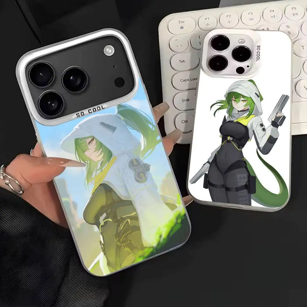 

Endfield Fluorite Phone Case For iPhone 17,16,15,14,13,12,11,Mini,Pro,E,MAX White Matte Shockproof Cover