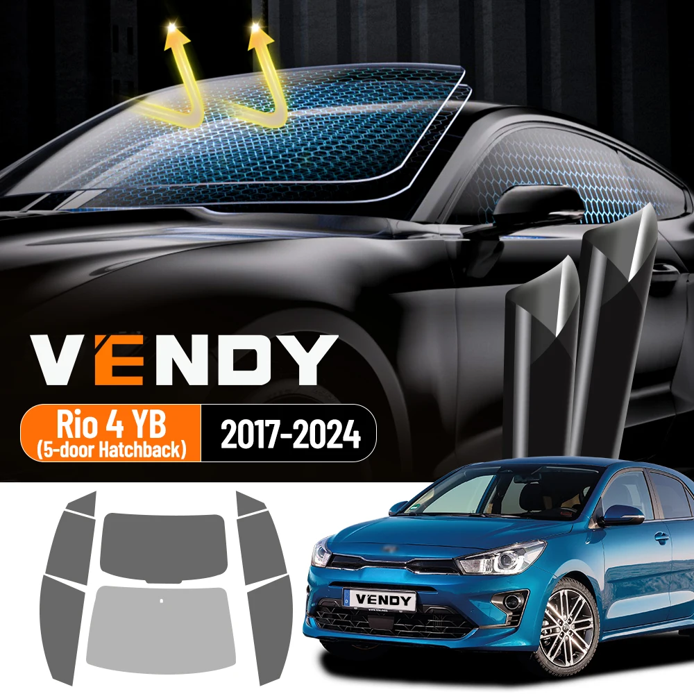 

For Kia Rio 4 YB 2017-2024 5-door Hatchback Pre-Cut Car Window Tint Film Kit Solar Tinted Film Privacy,Heat & UV Protection