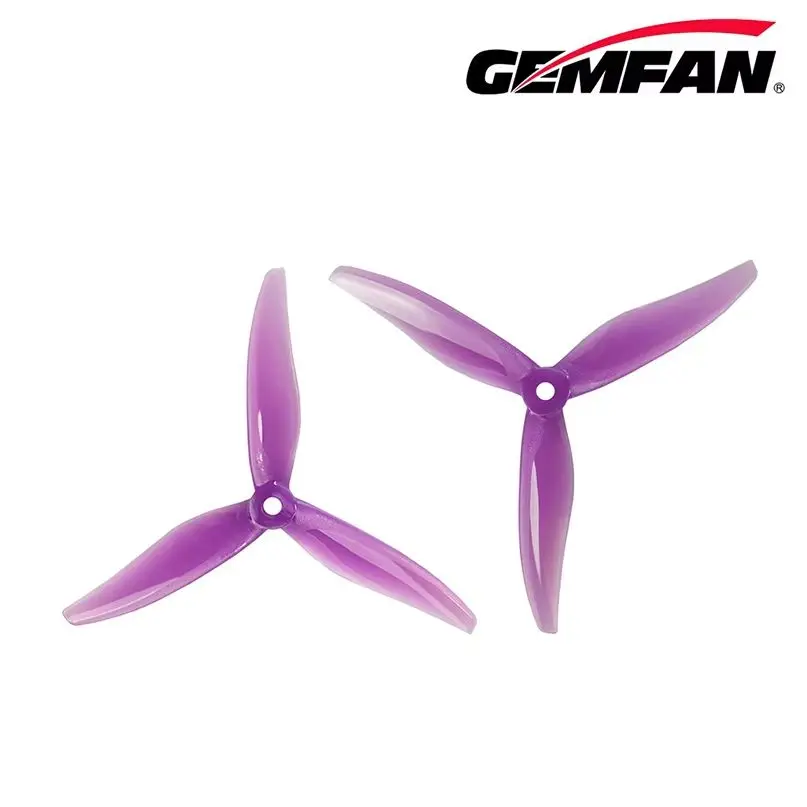 2 أزواج Gemfan 5129 5 مللي متر حفرة YUKI 3-Blades CW CCW PC المروحة ل 2306 2207 موتور FPV سباق RC الطائرة بدون طيار كوادكوبتر مولتيروتور