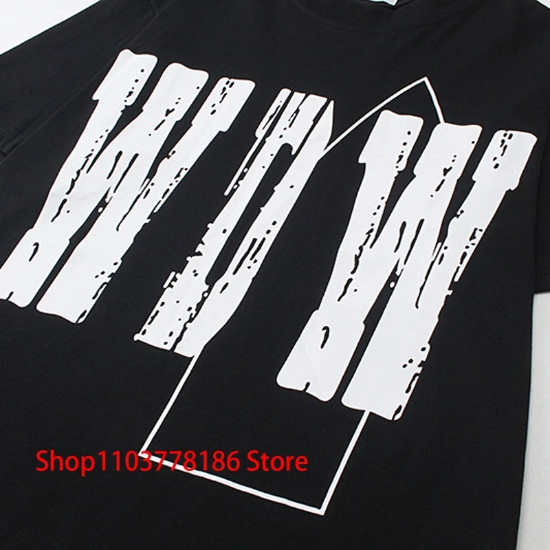 Black White Who Decides War T-shirt Classic Chest Letter WDW Logo Round Neck Short Sleeve High Street Loose Casual Top Tee