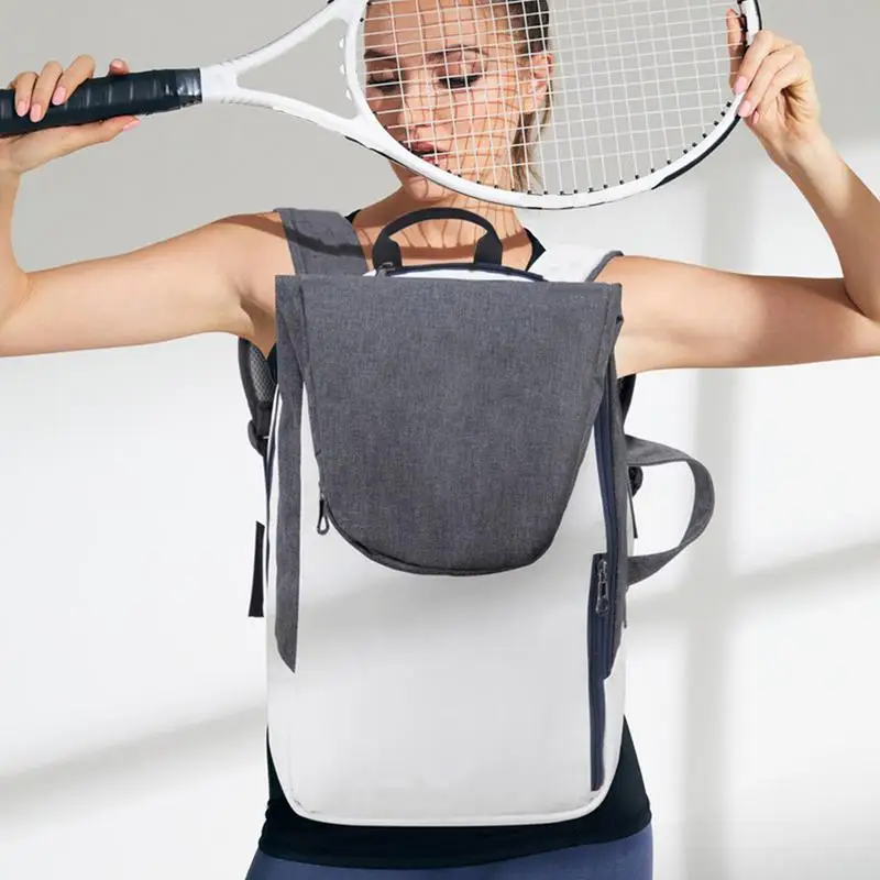 Foldable Tennis Paddle Backpack Holds 3 Rackets Tennis Bag Lightweight Waterproof Bag With 50L Capacity For Men Women