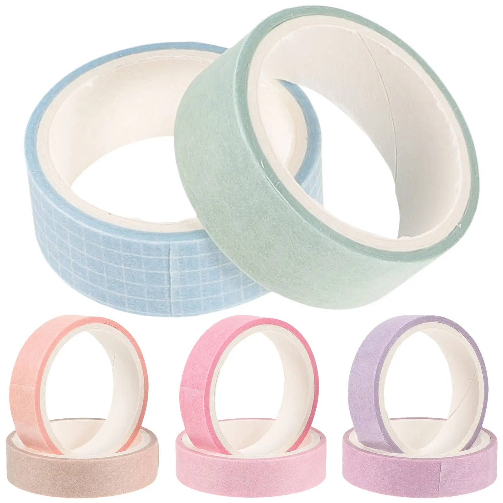 

8 Rolls Decorative Washi Tapes Solid Colorful H Account DIY Crafts Journal Supplies Planner Card Scrapbook Stickers