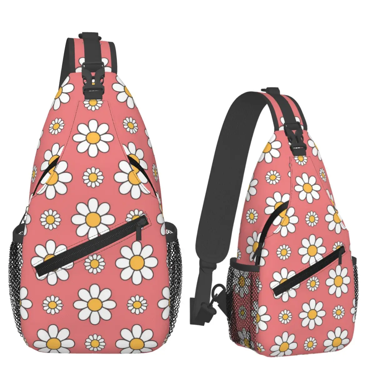 Daisy, Daisy, Daisy Chest Bag Men Sling Crossbody Backpack Chest Bag Travel Hiking Daypack Shoulder Bag