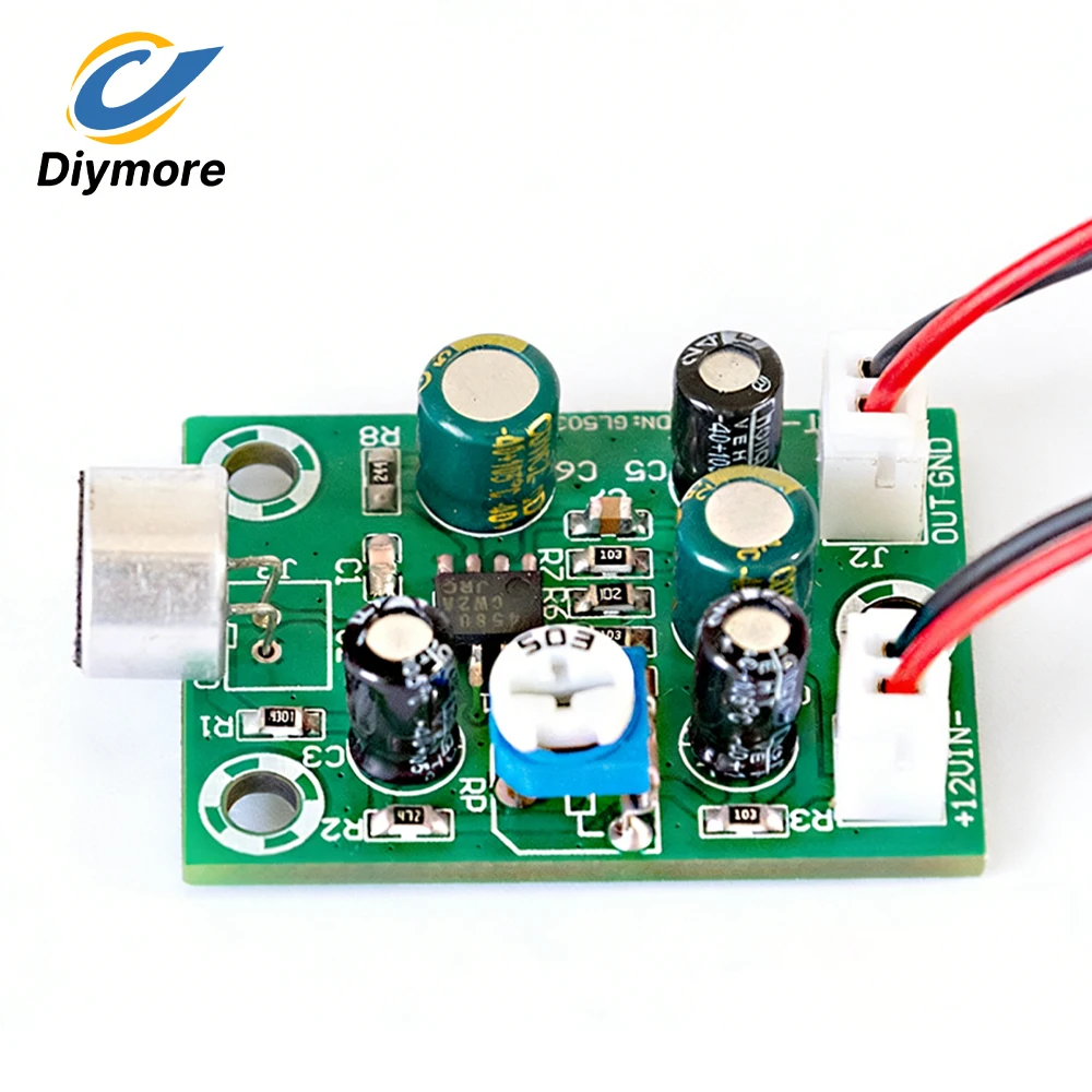 High Sensitivity Electret Microphone Amplifier Module with Noise Canceling DC 9-15V for Surveillance and Public Address Systems