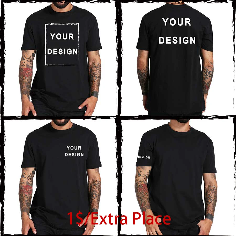 EU Size 100% Cotton Custom T Shirt Make Your Design Logo Text Men Women Print Original Design High Quality Gifts Oversize Tshirt