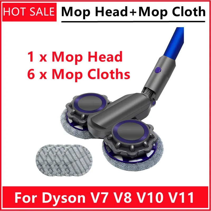 

For Dyson V7 V8 V10 V11 Vacuum Cleaner Electric Cleaning Mop Head Parts Mop Head Wet And Dry with Water Tank