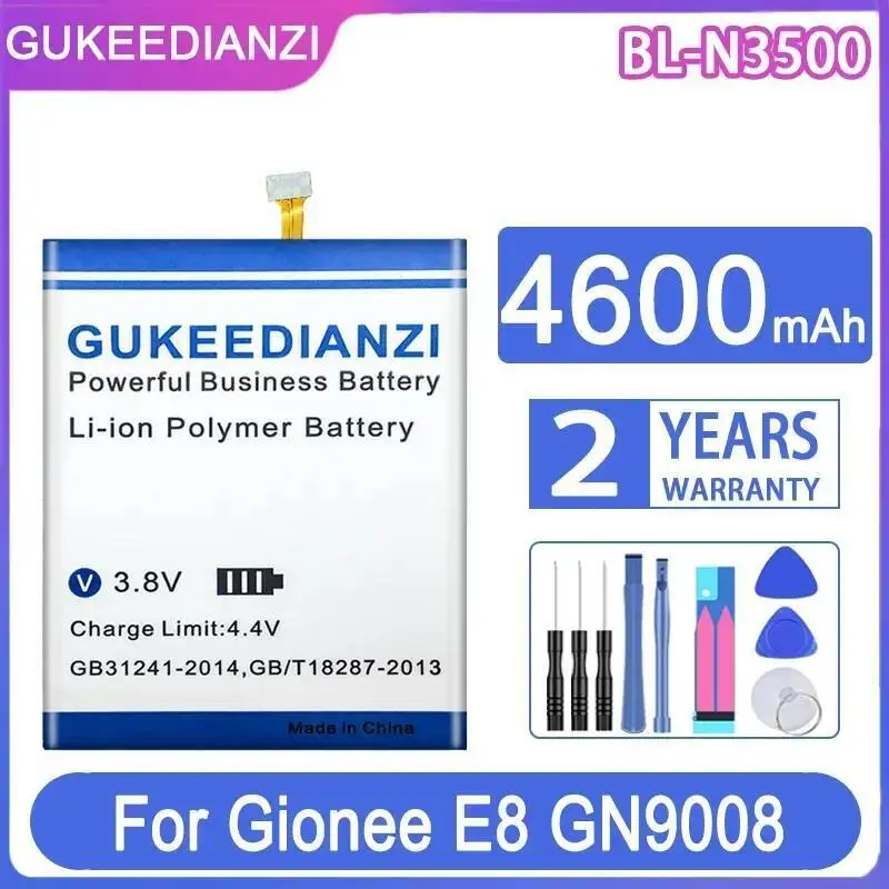 

Аккумулятор мобильного телефона емкостью 4600 мАч для Gionee E8 GN9008, высокоэффективный BL-N3500, высокая эффективность