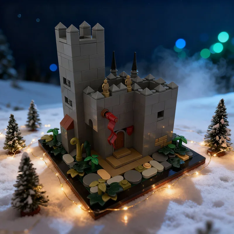 

391pcs MOC Small Guard Post Castle Model Building Blocks Construction DIY Idea Creative Education Festival Gifts Toy