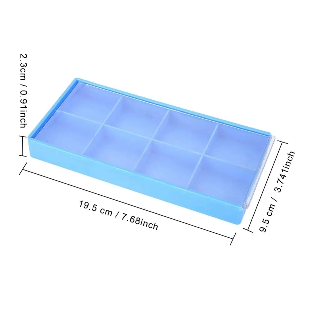 Portable 8 Grid Watch Parts Storage Box Plastic Material Watch Parts Organizer Plastic Storage Tray Watchmaker Repairing
