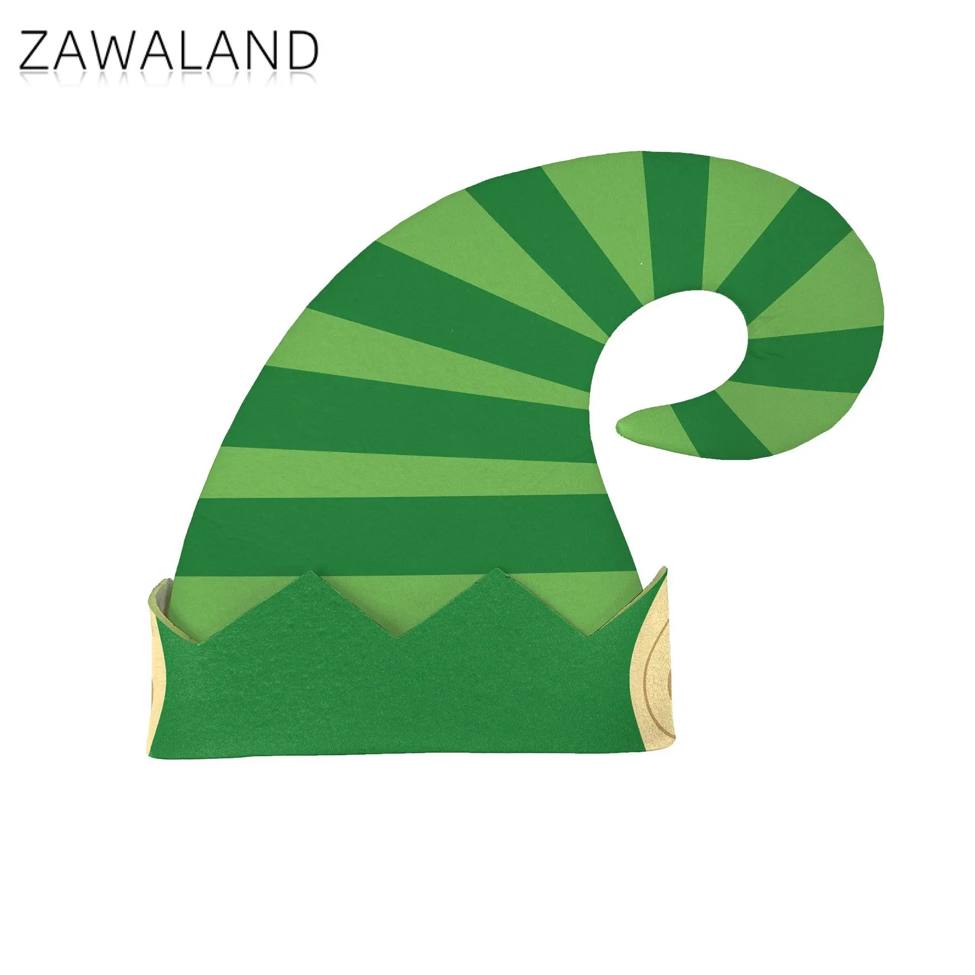 Zawaland-sombreros con estampado de trébol para adultos, gorra verde para fiesta de vacaciones, esponjas, elfo, accesorios cómodos para disfraz de Cosplay, S-M