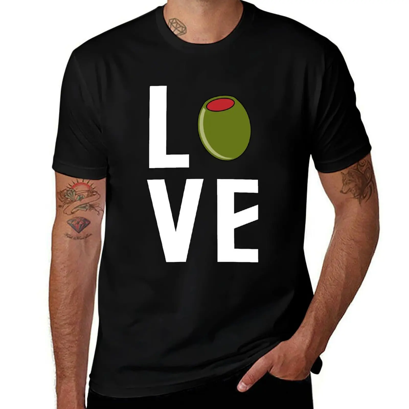 

Fruit Love, Olive Love T-Shirt anime stuff blanks men t shirt