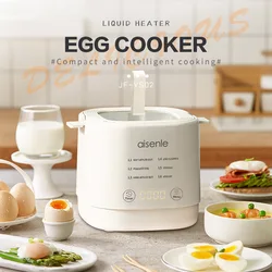 6 in 1 Egg Steamer Automatic Power off Egg Steamer Breakfast Artifact Touch Screen Design Smart Electric Egg Cooker