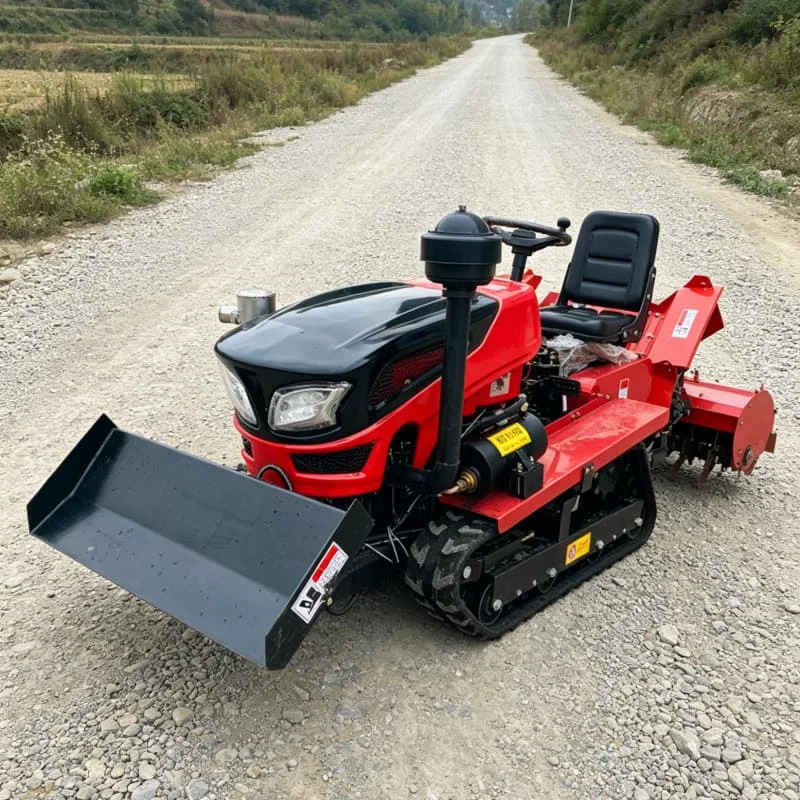 

Customized Farm Ploughing Machine, Hot-selling Tracked Rotary Tiller, High Horsepower Mini Cultivator, Orchard Rotary Tiller