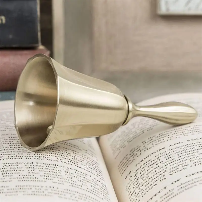 Christmas Hand Bell Gold Silver Color Santa Claus Jingle Bells Party Supplies Cristmas Decoration Restaurant Call Bell Service