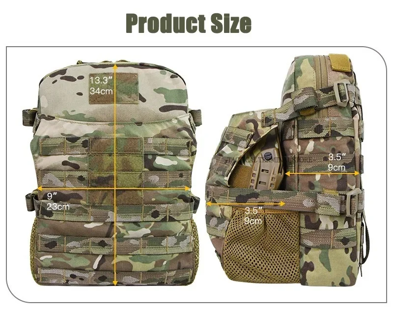MOLLE Hydrations- und Helmtasche 3L Wasser-GP-Rucksack für taktische Plattenträger CPC AVS Weste Rücken-Zubehör Ausrüstungs-Erweiterungstasche – Detail 5