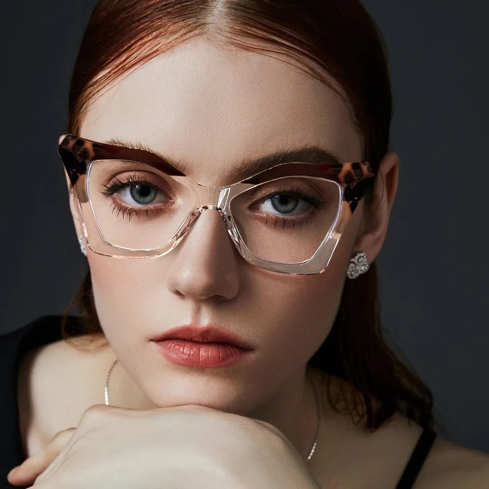 JMISUS Neuheiten Schmetterling Brillen Frau Quadratische Optische Brillen Myopie Photochrome Sonnenbrille