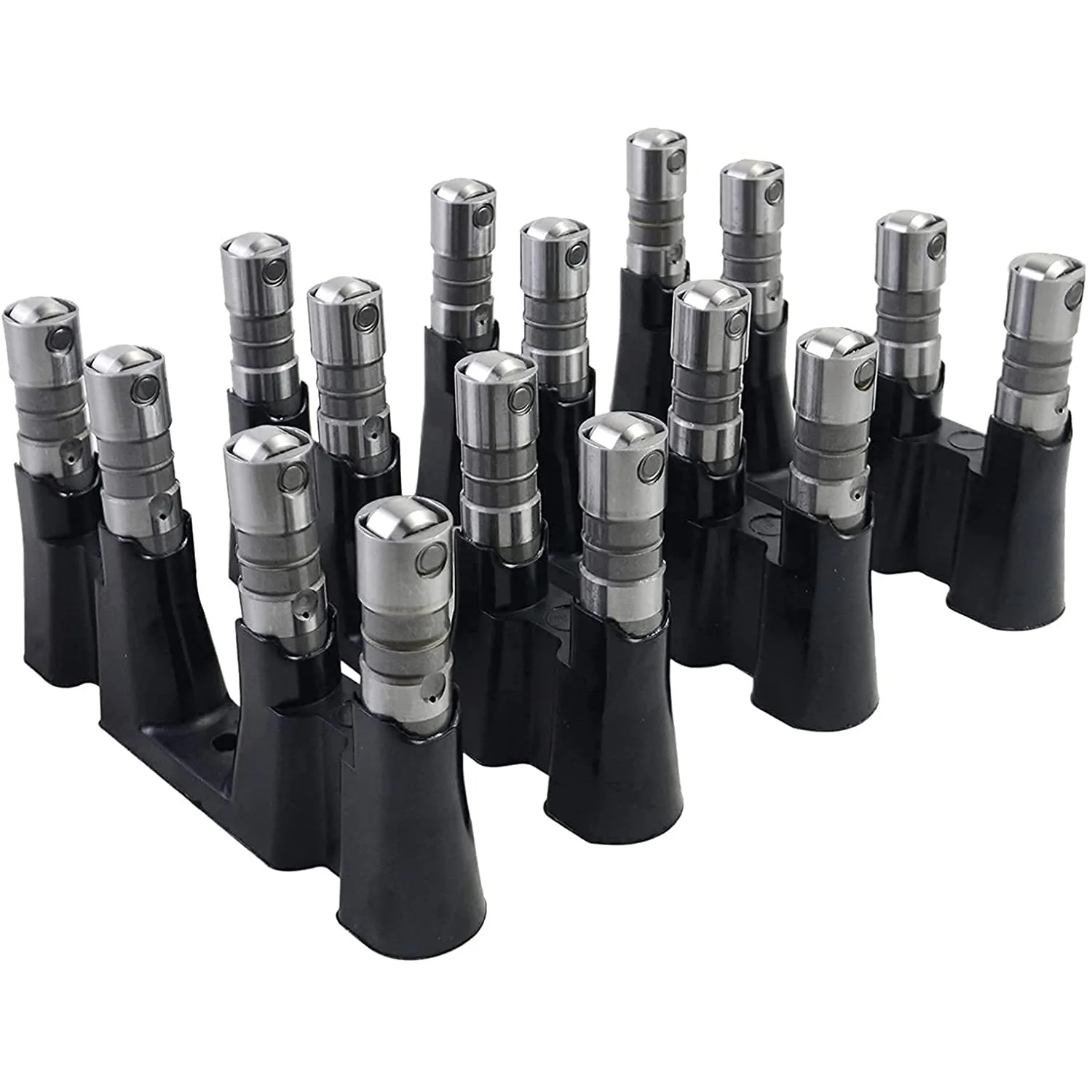 16Pcs Hydraulic Roller Lifters 4 Pcs Guides Trays for GM LS1 LS2 for Chevy Silverado Cadillac Pontiac GMC Buick