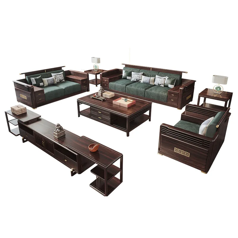 

New Chinese ebony solid wood sofa living room furniture pure solid wood