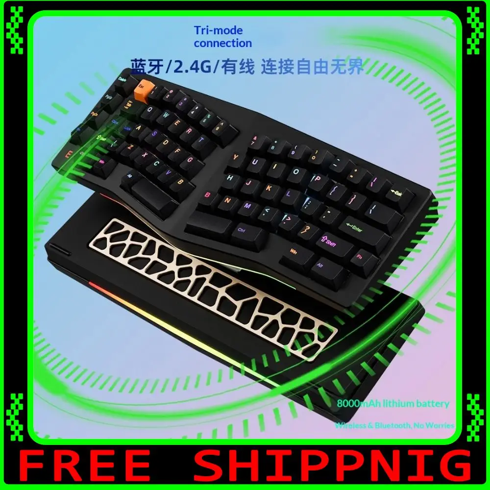 MMD EIF68 Alice Wireless Bluetooth Keyboard Aluminum CNC Esports Gaming Mechanica Keyboard Support QMA/VIA Computer Accessory