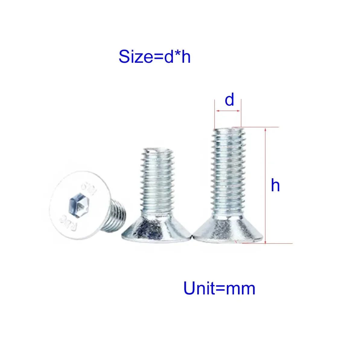 

10.9 Grade Galvanized Countersunk Head Hexagonal Screws/High-Strength Flat Head Bolts